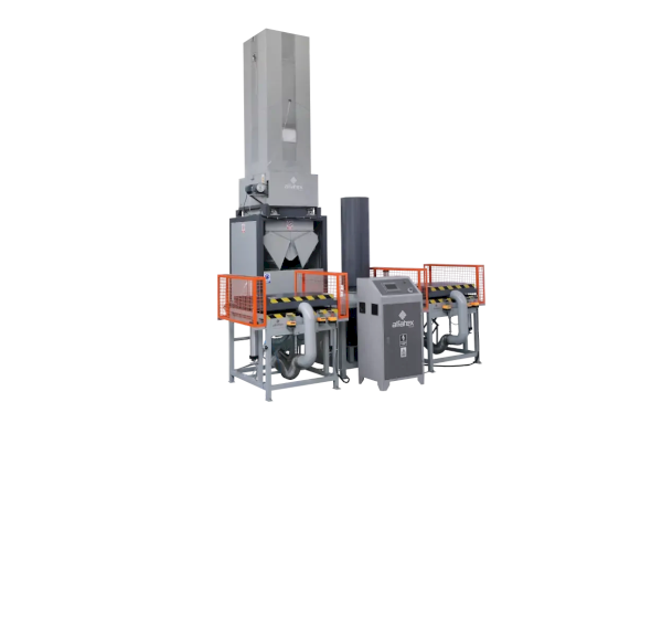 Line for automatic filling of bedroom, garden and furniture cushions